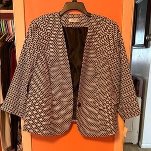 Kasper Geometric Patterned Women's Blazer